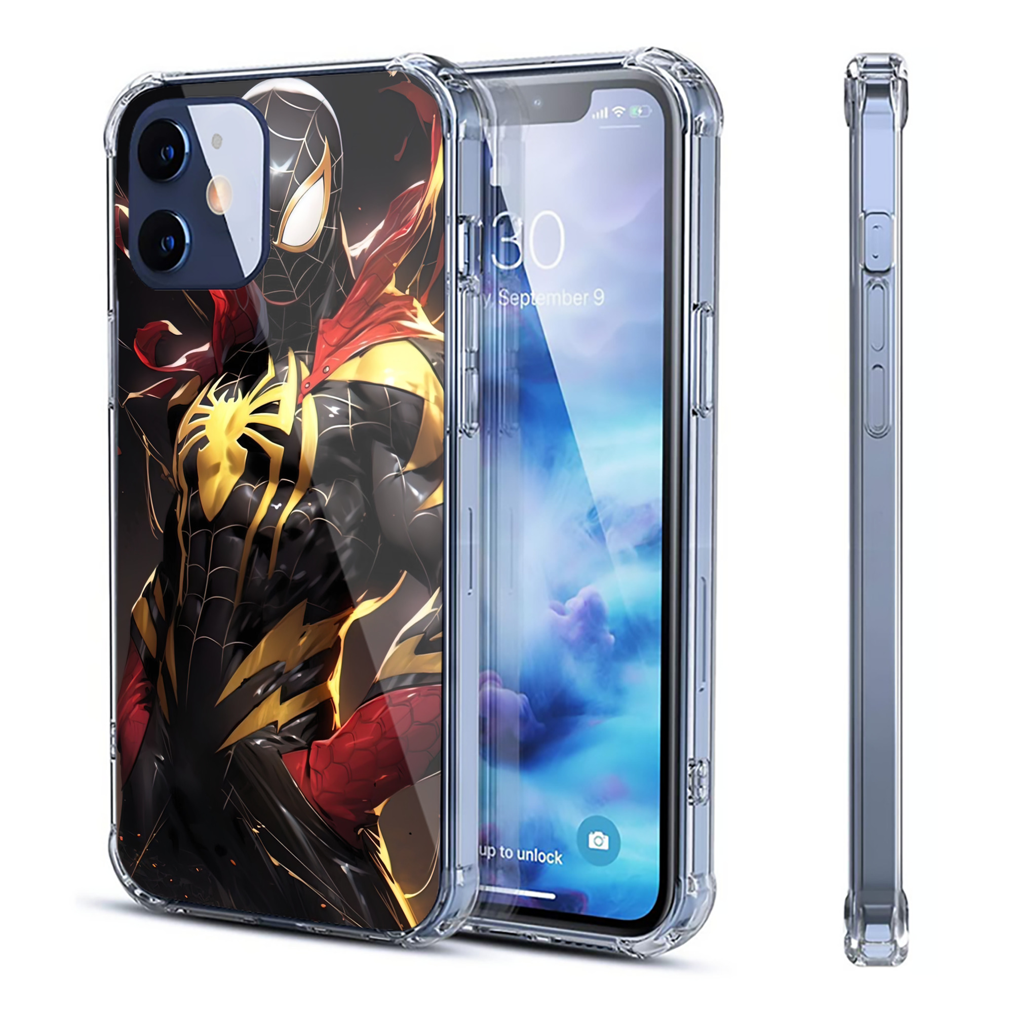 （画像用） Spider Man スパイダーマン 【iPhone 12シリーズ対応】透明スマホケース（クリアソフトケース）